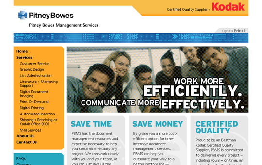 Pitney Bowes Kodak Homepage